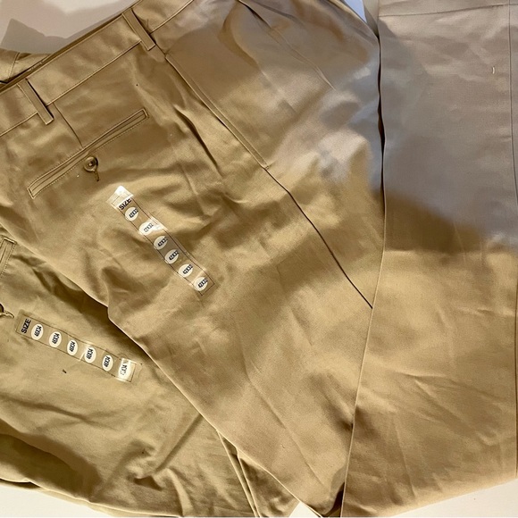 Big Men’s 46 x 32 Tan Chino Lands End Traditional Fit Pants NWT - Picture 2 of 5